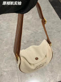Letter Embroidery Women Crossbody Bag Corduroy Small Shoulder Bag