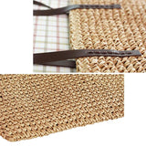Women Straw Beach Bag Durable Weave Bucket Handbag Casual Rattan Tote