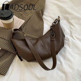 LADSOUL Women Soft Leather Handbags High Vintage Crossbody Bags