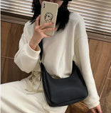 Retro PU Underarm Bags for Women Handbags