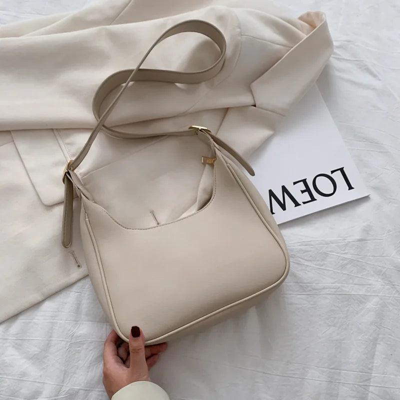 Retro PU Underarm Bags for Women Handbags