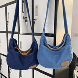 High Denim Shoulder Bag Large Messenger Bags Girls Cross Body Schoolbag