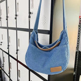 High Denim Shoulder Bag Large Messenger Bags Girls Cross Body Schoolbag