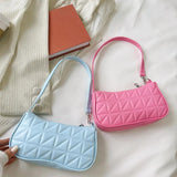 Women's Geometric Handbag Underarm Shoulder Bag Retro Shopping Clutch Purse