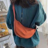Solid Women's Shoulder Bag with Adjustable Strap and Zipper