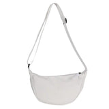 Solid Women's Shoulder Bag with Adjustable Strap and Zipper