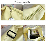 Purple Canvas Crossbody Bag for Women Large Capacity Travel Handbags
