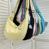 Purple Canvas Crossbody Bag for Women Large Capacity Travel Handbags
