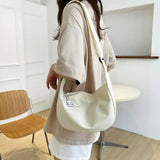 Purple Canvas Crossbody Bag for Women Large Capacity Travel Handbags