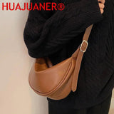 Vintage PU Leather Shoulder Bag For Women Ladies Handbags Female Solid Hobos Mes