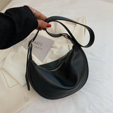 Vintage PU Leather Shoulder Bag For Women Ladies Handbags Female Solid Hobos Mes