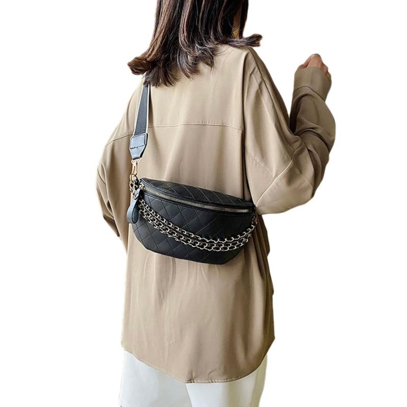 Women Crossbody Bag Leather Shoulder Handbag Chain Strap