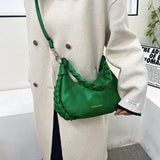 Half Moon Shoulder Bag Clutch PU Leather Messenger Hobo Armpit Bag