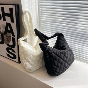 Winter Down Tote Bag Large Women's Handbag