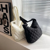Winter Down Tote Bag Large Women's Handbag
