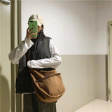 Large Capacity Women's Shoulder Bag Corduroy Messenger Bag