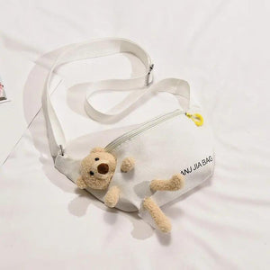 Canvas Bag Female Student Chest Bag Large Capacity Single Shoulder Bag