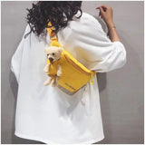 Canvas Bag Female Student Chest Bag Large Capacity Single Shoulder Bag