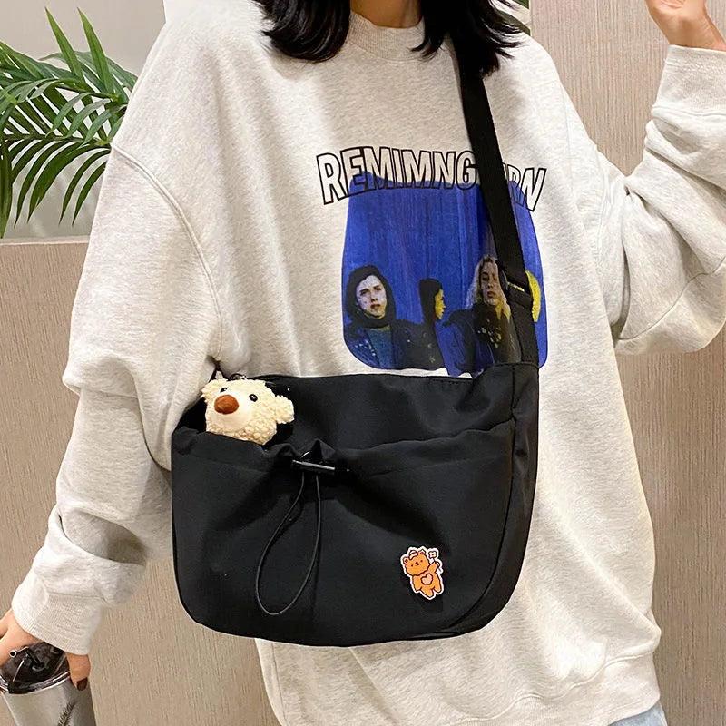 Harajuku Large Capacity Crossbody Bag for Girls - Shoulder Bag