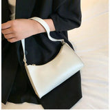 Vintage Leather Shoulder Bag - Women's Crossbody Handbag