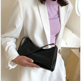 Vintage Leather Shoulder Bag - Women's Crossbody Handbag