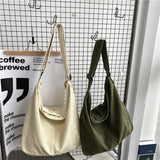 Women Canvas Shoulder Bags Large Capacity Thick Cotton Cloth Books Handbag Tote