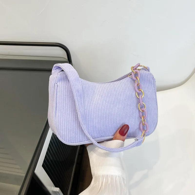 Corduroy Crossbody Bag Women's Shoulder Handbag