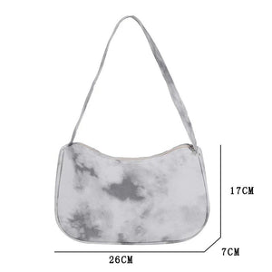Women Tie Dye Shoulder Bag Travel Handbag Casual Ladies Top-handle Handbag