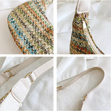 Straw Woven Bag Casual Women's Shoulder Bag Solid Handbags