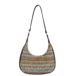 Straw Woven Bag Casual Women's Shoulder Bag Solid Handbags