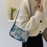 Vintage Underarm Bag Female Floral Evening Clutch
