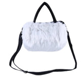 Faux Rabbit Fur Handbag Shoulder Messenger Bag Tote Women Long Fur Grass