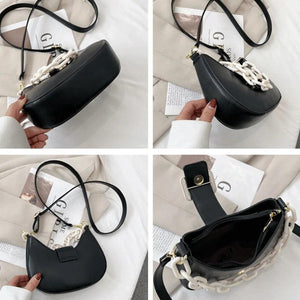 Contrasting Colors Shoulder Bags for Women Chains Handbags Crossbody Bags