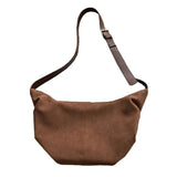 Large Capacity Hobos Bag Vintage Nubuck PU leather Shoulder Bag