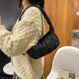 Casual Hobos Bag For Women Down Cotton Shoulder Bags