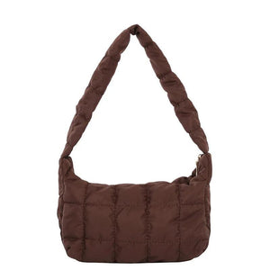 Oxford Women's Shoulder Bag Embroidered Rhombus Design