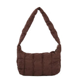 Oxford Women's Shoulder Bag Embroidered Rhombus Design