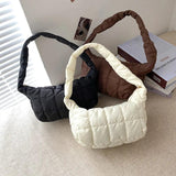 Oxford Women's Shoulder Bag Embroidered Rhombus Design