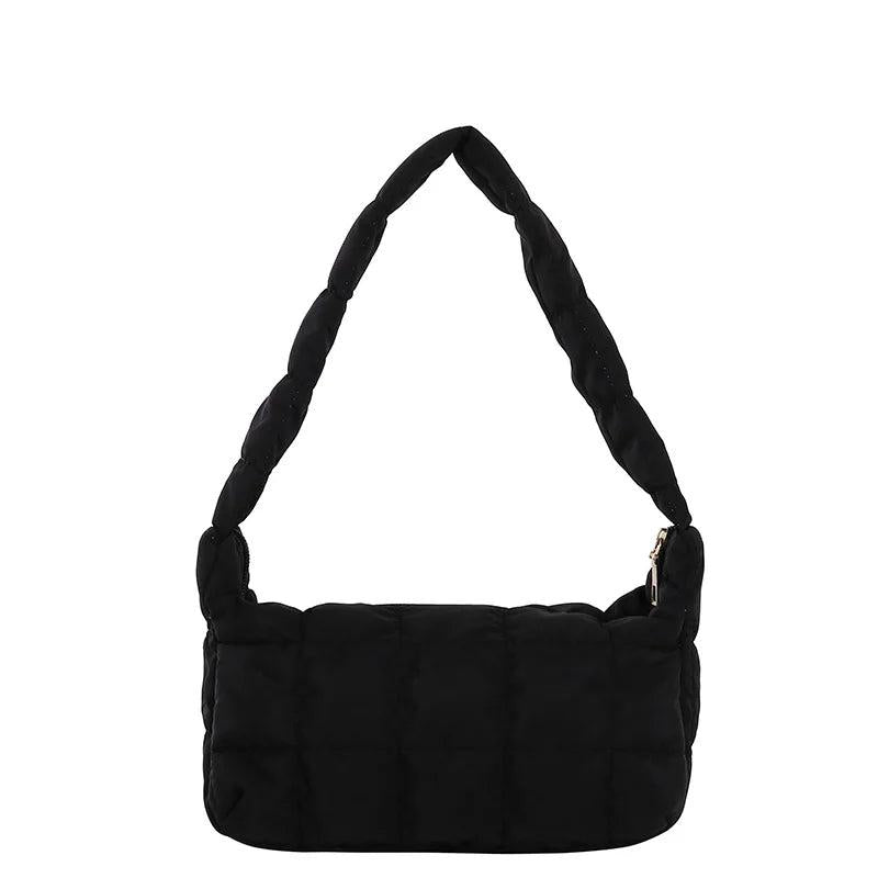 Oxford Women's Shoulder Bag Embroidered Rhombus Design