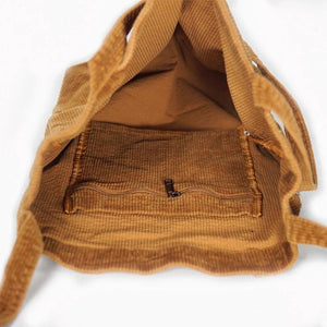 Corduroy Shopper Bag for Women Girls Canvas Shoulder Tote Bag