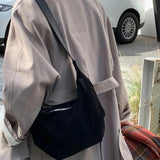 Matte Texture Shoulder Bag with Large Capacity