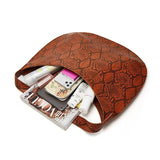 Crocodile Pattern PU Leather Women Shoulder Bag Vintage Handbag Retro Messenger