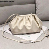 Clouds Purse Women Party Shoulder Bag Soft Leather Totes Bags