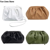 Clouds Purse Women Party Shoulder Bag Soft Leather Totes Bags