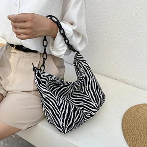 Chain Canvas Ladies Bag Large Capacity Shoulder Bag