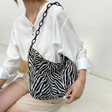 Chain Canvas Ladies Bag Large Capacity Shoulder Bag