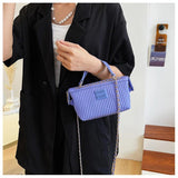 Pleated Chain Crossbody Handbag Women