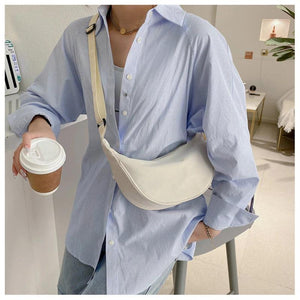 90s Vintage Canvas Shoulder Bag Clutch Women's Handbag