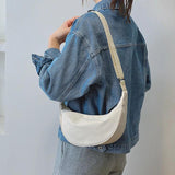 90s Vintage Canvas Shoulder Bag Clutch Women's Handbag