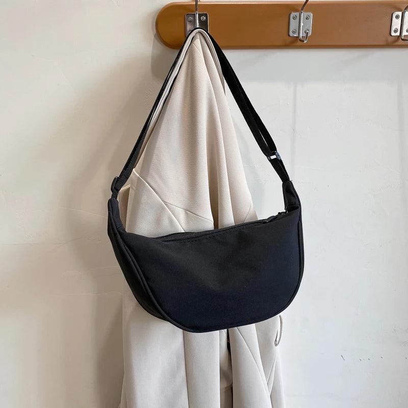 90s Vintage Canvas Shoulder Bag Clutch Women's Handbag